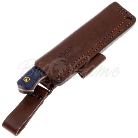 Нож ЮЖНЫЙ КРЕСТ Fang L Сталь Elmax рукоять Микарта синяя/насечка фото 3