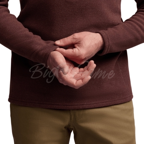 Толстовка SITKA Snowcrest Half-Zip Fleece Pullover цвет Cherry Wood Heather фото 5