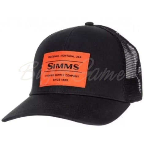 Кепка SIMMS Original Patch Trucker '21 цвет Black фото 1