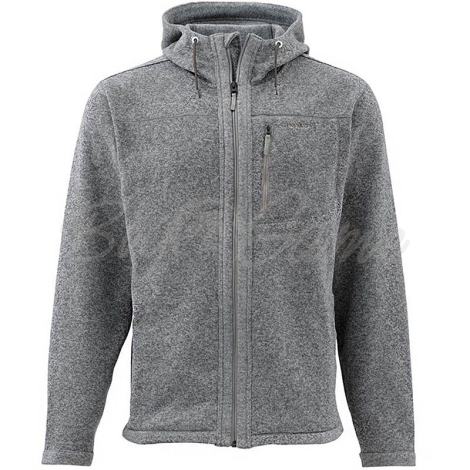 Толстовка SIMMS Rivershed Full Zip Hoody цвет smoke фото 1