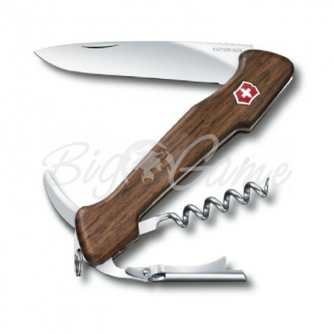 Нож VICTORINOX WineMaster Wood 130мм 6 функций цв. олива (дерево) (в подарочной уп.) фото 1