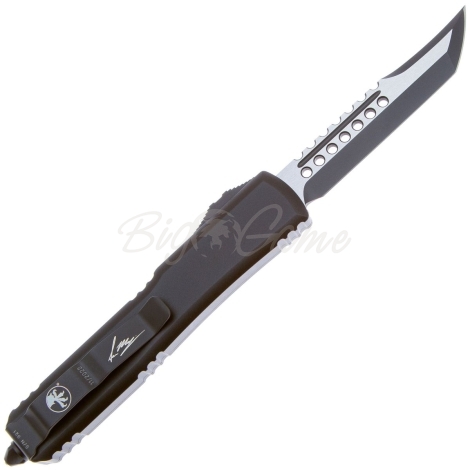 Нож автоматический MICROTECH Ultratech Hellhound клинок M390 рукоять алюминий 6061-T6 цв. Black фото 4