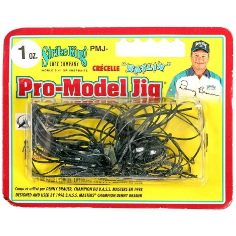 Бактейл STRIKE KING Pro-Model Jig 28 г (1 oz) цв. black фото 1