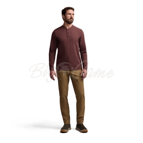 Лонгслив SITKA Foothills LS Henley цвет Cherry Wood фото 4