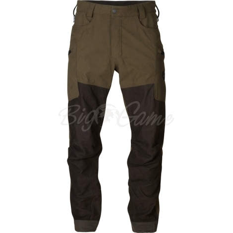 Брюки HARKILA Driven Hunt HWS Leather Trousers цвет Willow green / Shadow brown фото 1