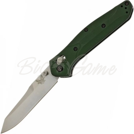 Нож складной BENCHMADE Osborne сталь S30V рукоять зеленый алюминий фото 1