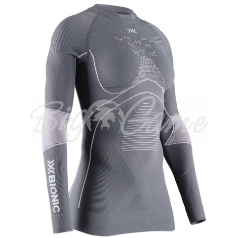 Термокофта X-BIONIC Energy Accumulator 4.0 Shirt RN LgSl Wmn цвет Угольный / Магнолия фото 1