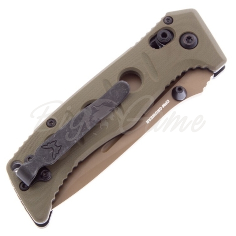 Нож складной BENCHMADE Mini Adamas Сталь CPM CruWear рукоять G-10 цв. Red фото 3