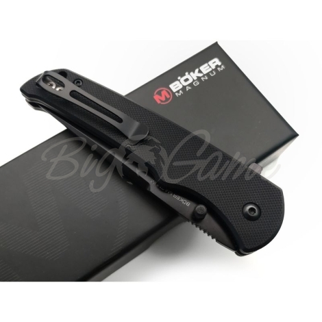 Нож складной полуавтоматический BOKER Blackjay сталь 440A рукоять Стеклотекстолит G10 цв. Черный фото 2