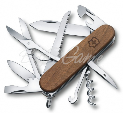 Нож VICTORINOX Huntsman Wood 91мм 13 функций цв. орех (дерево) фото 1