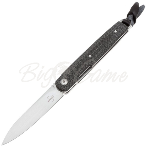 Нож складной полуавтоматический BOKER LRF Carbon сталь VG-10 рукоять Карбон цв. Черный фото 1