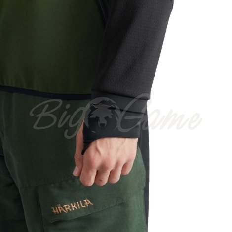 Толстовка HARKILA Scandinavian fleece jacket цвет Duffel green / Black фото 2