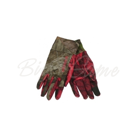 Перчатки HARKILA Moose Hunter 2.0 Fleece Gloves цвет Mossy Oak Break-Up Country / Mossy Oak Red фото 1