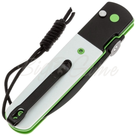 Нож складной полуавтоматический CJRB Locust сталь AR-RPM9 рукоять стеклотекстолит G10 цв. Черно-белый фото 2