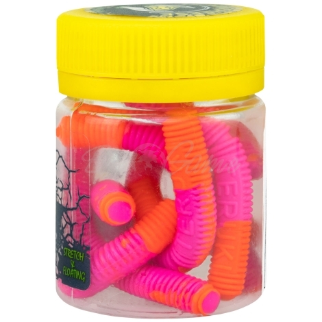 Червь TERUKI Roy 6,5 см (7 шт.) зап. сыр цв. Pink/Orange фото 1