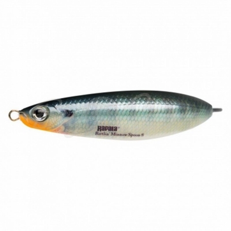 Блесна колеблющаяся RAPALA Rattlin Minnow Spoon с шумовой камерой 16 г цв. BG фото 1