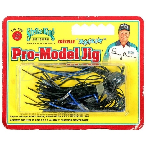 Бактейл STRIKE KING Pro-Model Jig 7 г (1/4 oz) цв. black / blue фото 1