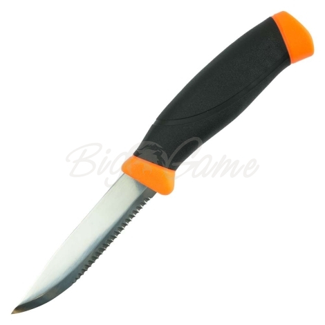 Нож MORAKNIV Companion F Serrated сталь Sandvik 12C27 цв. Оранжевый фото 5
