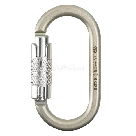 Карабин металлический ВЕРТИКАЛЬ Овал стальной люкс автомат (Keylock) фото 1