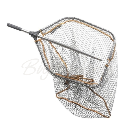 Подсачек SAVAGE GEAR Pro Tele Folding Rubber Large Mesh Landing Net р. L (65 x 50 см) фото 1