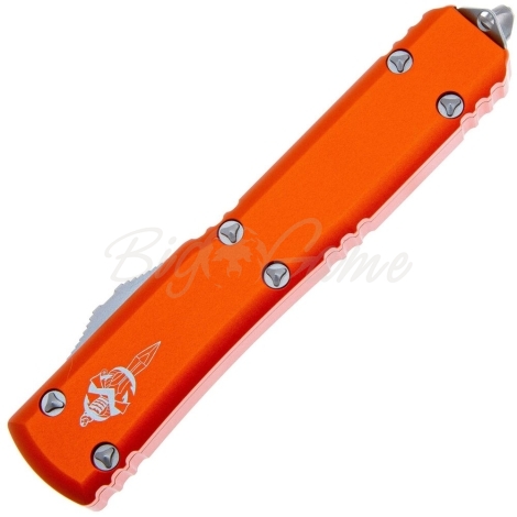 Нож автоматический MICROTECH Ultratech Hellhound CTS-204P рукоять Аллюминий 6061 T-6 цв. Оранжевый фото 3