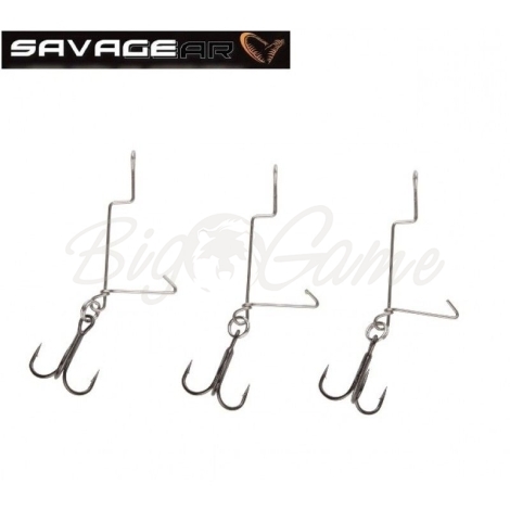 Оснастка SAVAGE GEAR 4Play Offset Treble S #6 (3 шт.) фото 1