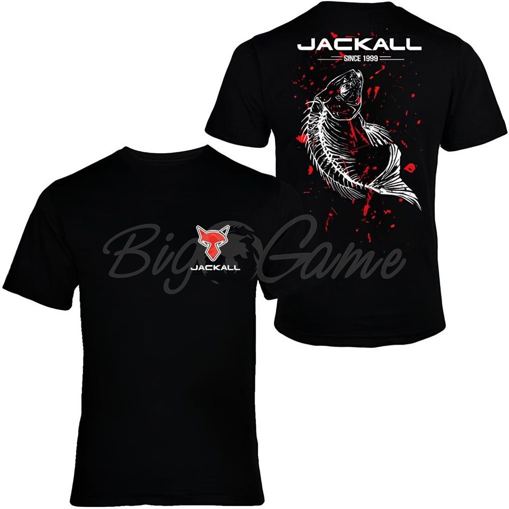 Купить футболку JACKALL Fish Bone цвет черный в интернет магазине   в Ростове-на-Дону