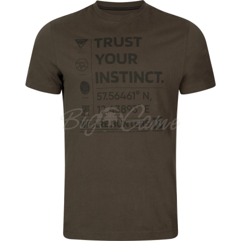 Футболка HARKILA Instinct S/S T-Shirt цвет Shadow brown фото 1