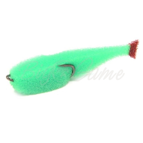 Поролоновая рыбка LEX Classic Fish CD 9 GB (зеленое тело / красный хвост) фото 1