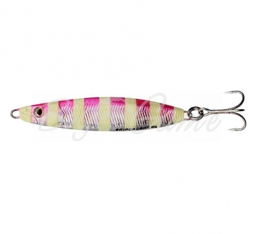 Пилькер SAVAGE GEAR Psycho Sprat 28 г цв. 03-Pink Glow Zebra фото 1