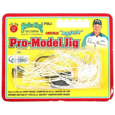 Бактейл STRIKE KING Pro-Model Jig 14 г (1/2 oz) цв. pro white фото 1