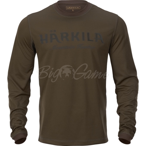 Футболка HARKILA Mountain Hunter L/S T-Shirt цвет Hunting Green / Shadow Brown фото 1