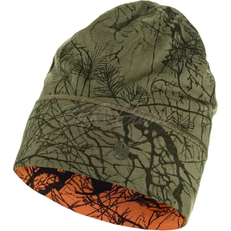 Шапка FJALLRAVEN Lappland Beanie цвет Green Camo-Orange / Multi Camo фото 1