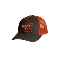 Бейсболка KING'S Arrowhead Patch Hat цвет Dark Loden / Jaffa Orange