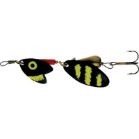 Блесна вращающаяся MEPPS Tandem Trout (блистер) № 0 цв. Black / Yellow / Black превью 1