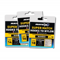 Готовая оснастка MATRIX Hooks to Nylon Super Match № 18 0,104 мм