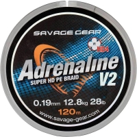 Плетенка SAVAGE GEAR HD4 Adrenaline V2 120 м 0,10 мм цв. серый превью 1