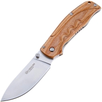 Нож складной полуавтоматический BOKER Pakka Hunter сталь 440B рукоять Дерево цв. Коричневый