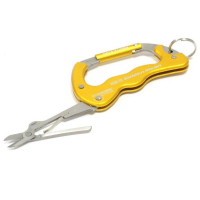 Карабин с ножницами GOLDEN MEAN Karabiner Scissors цв. Yellow