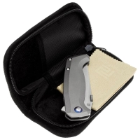 Нож складной полуавтоматический ARTISAN CUTLERY Kami сталь S35VN рукоять Микарта,титан цв. Зеленый превью 5