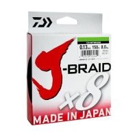 Плетенка DAIWA J-Braid X8 150 м цв. фл. желтый 0,24 мм