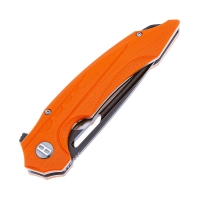 Нож складной полуавтоматический BESTECH Ornetta сталь D2 рукоять стеклотекстолит G10 цв. Оранжевый превью 3