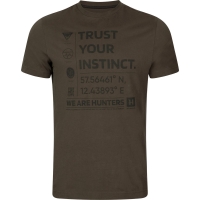 Футболка HARKILA Instinct S/S T-Shirt цвет Shadow brown превью 1