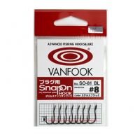 Крючок одинарный VANFOOK SO-81R BL #4 Plugging Snap on Hook (Barbless) 8 шт.