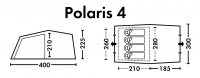 Палатка FHM Polaris 4 кемпинговая цвет Синий / Серый превью 13