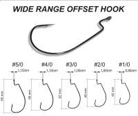 Крючок офсетный CRAZY FISH Wide Range Offset Hook № 4/0 (1000 шт.)