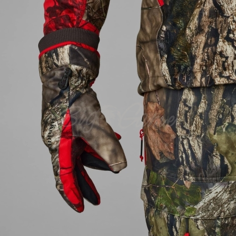 Перчатки HARKILA Moose Hunter 2.0 GTX Gloves цвет Mossy Oak Break-Up Country / Mossy Oak Red фото 2