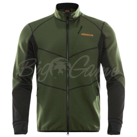 Толстовка HARKILA Scandinavian fleece jacket цвет Duffel green / Black фото 1