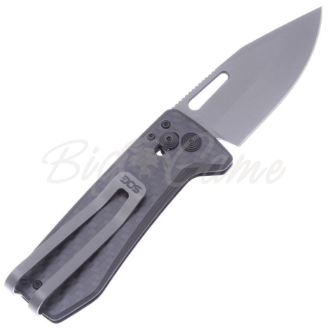 Нож складной SOG Ultra XR Carbon+Graphite S35VN рукоять Карбон цв. Черный/Серый фото 4