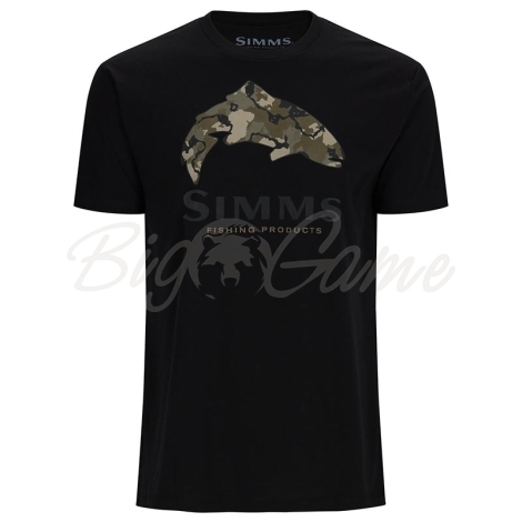 Футболка SIMMS Trout Regiment Camo Fill T-Shirt цвет Black фото 1